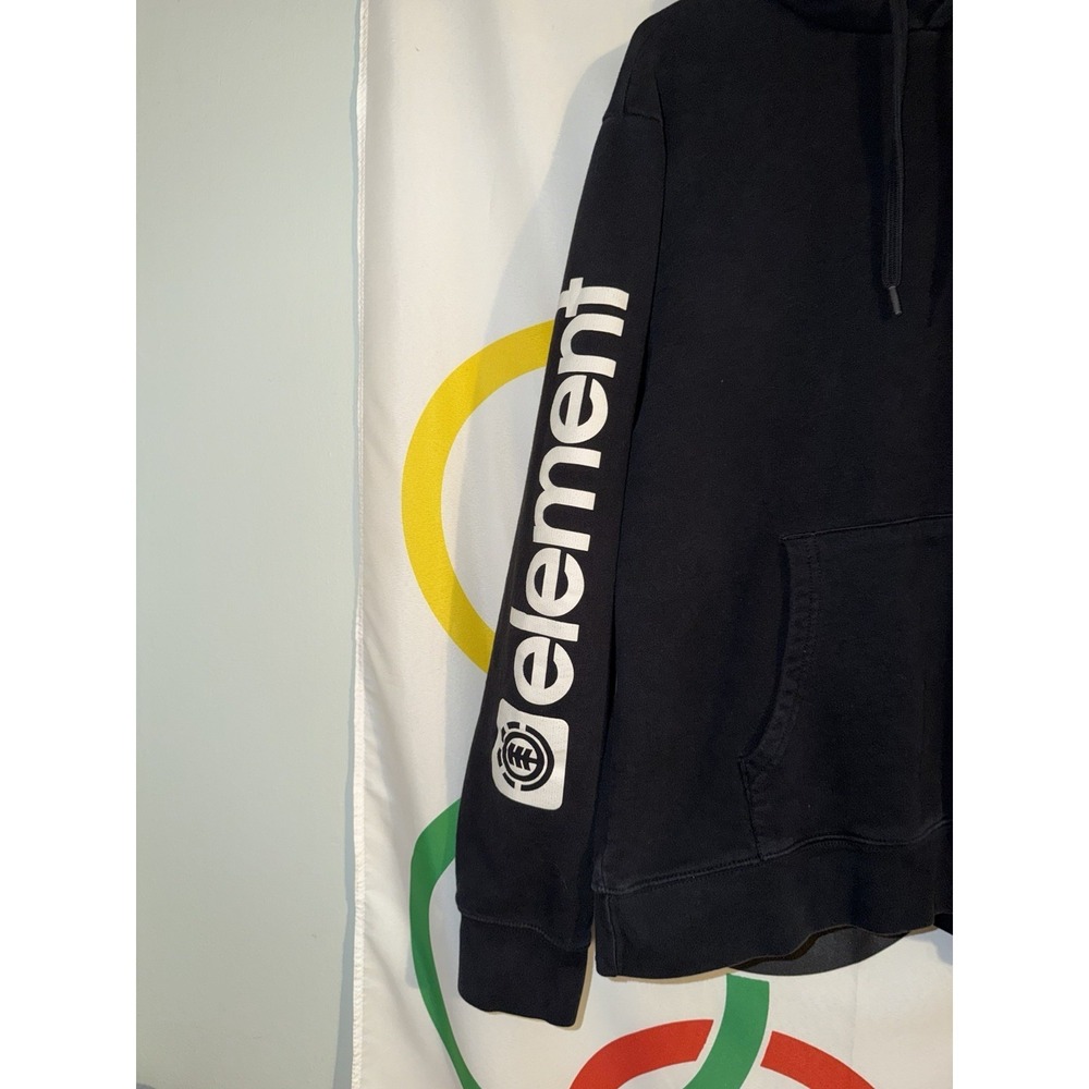 Element Hoodie Mens XL Black Skateboards Pullover Sweatshirt Y2K - Picture 3 of 6